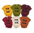 mock up of shirts behind a white background of matching shirts for family and thanksgiving time, cute holiday matching shirts f